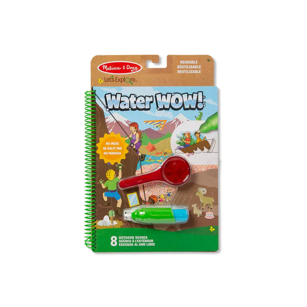 Melissa & Doug Let’s Explore Water Wow! Outdoor Adventure Deluxe Water-Reveal Pad – Reusable On The Go Travel Activity