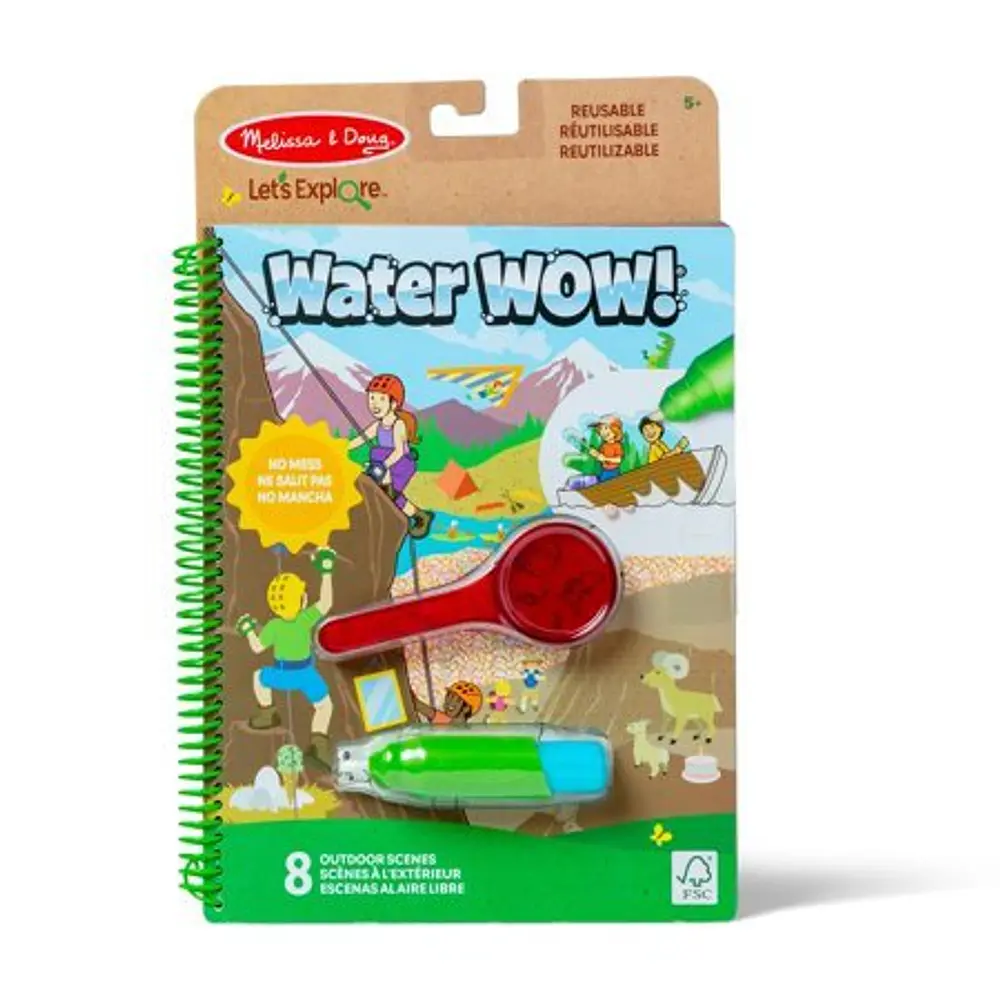 Melissa & Doug Let’s Explore Water Wow! Outdoor Adventure Deluxe Water-Reveal Pad – Reusable On The Go Travel Activity