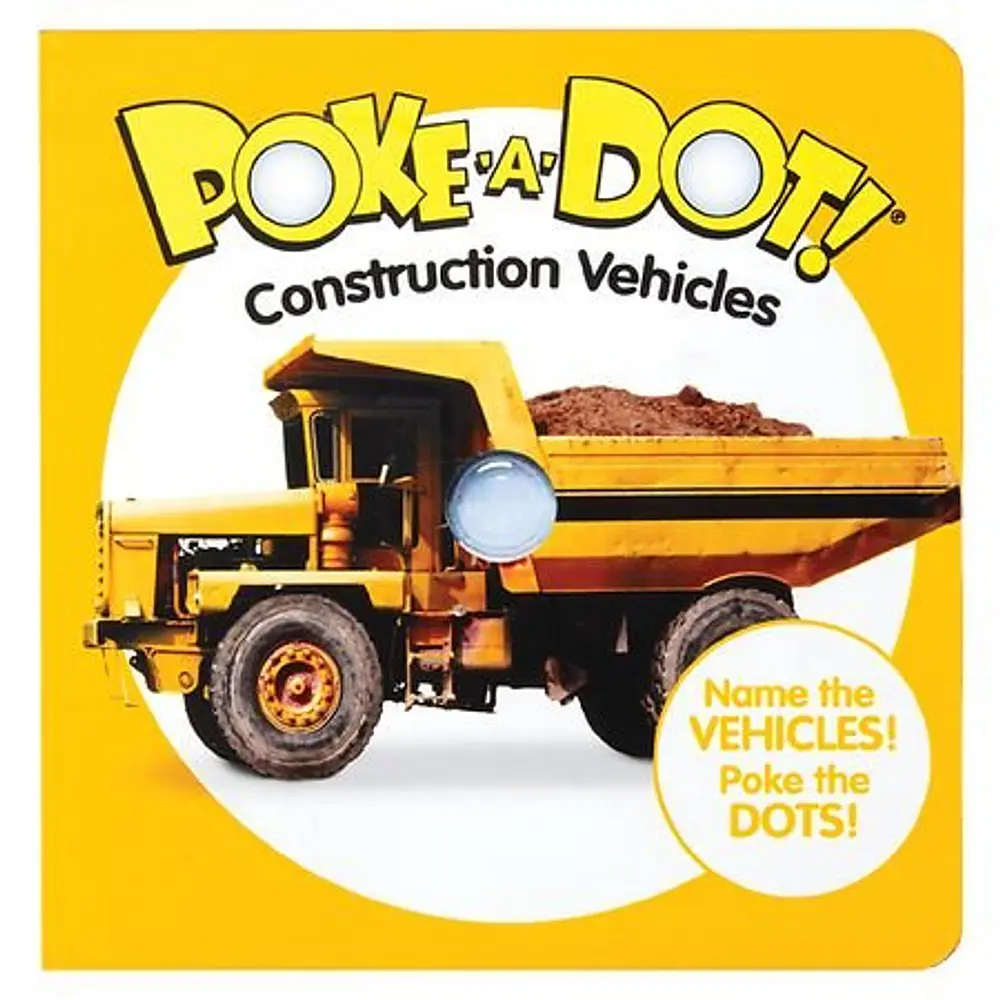 Melissa & Doug Children’s Book – Poke-a-Dot: Construction Vehicles (Board Book with Buttons to Pop)