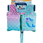 SwimWays Swim Step 2 Adjustable Swimming Pool Secure Flotation Training Blue & Purple Mermaid Swim Vest - Ages 2-4 Years
