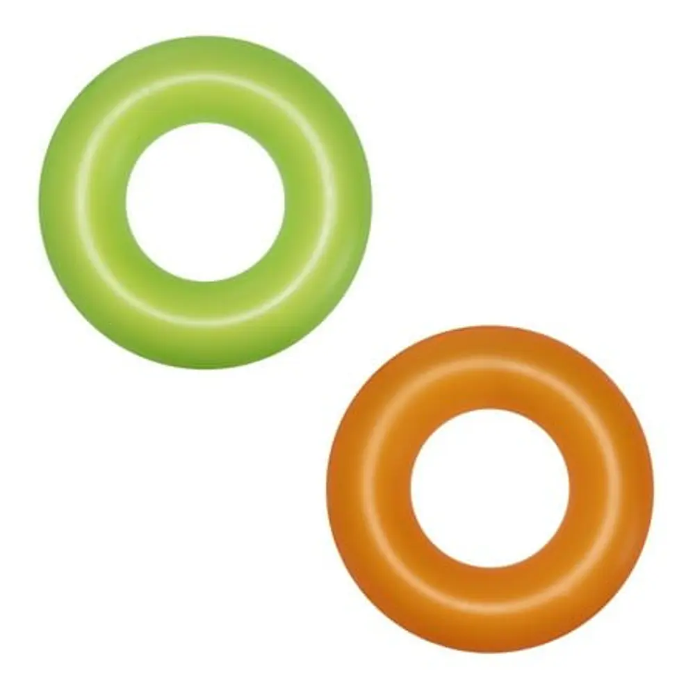 Bestway 30 Inch Diameter Frosted Neon Swim Ring  Pool Float  Age Group 3-6 Years  Assorted Colors  unisex  Occasion: Swimming