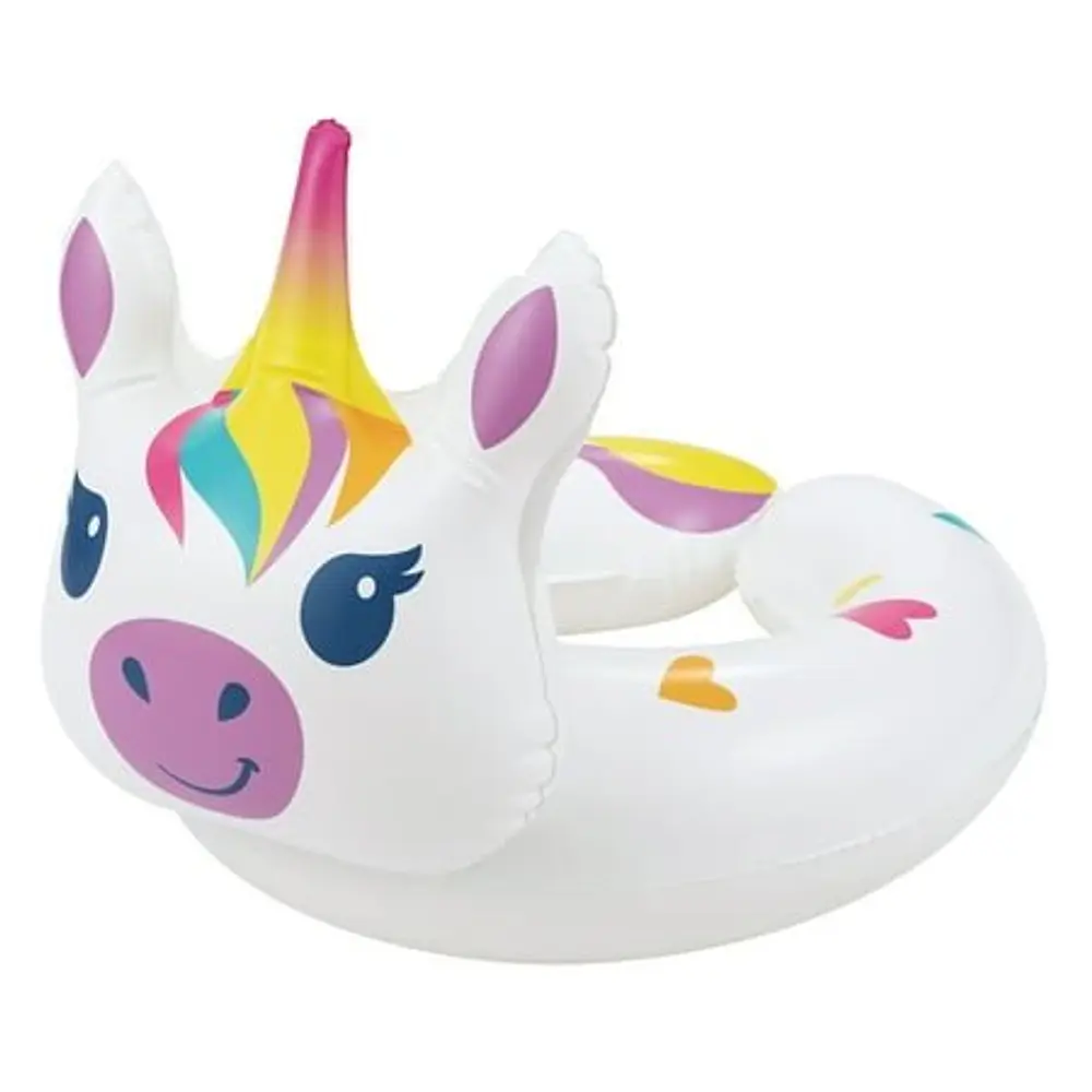 Bluescape White Unicorn Split Inflatable Swim Ring Pool Float for Kids  Ages 3 to 6  Unisex