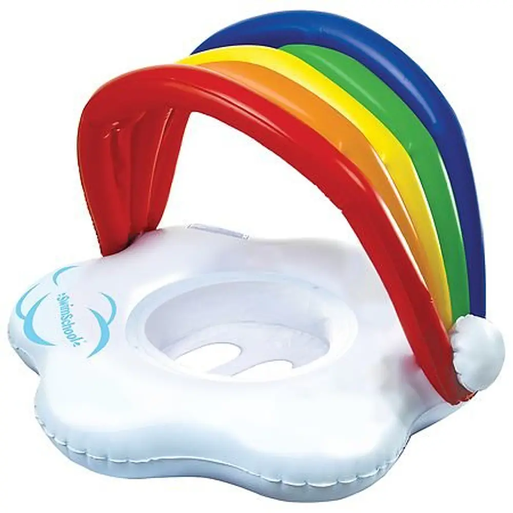 Swim School BABY Float RAINBOW Cloud 6-18 Month Level 1 POOL Seat UPF50 Top