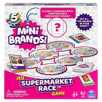 5 Surprise Mini Brands Supermarket Race Board Game by Spin Master  with 2 Collectible Movers for Kids 8 and up