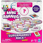 5 Surprise Mini Brands Supermarket Race Board Game by Spin Master  with 2 Collectible Movers for Kids 8 and up
