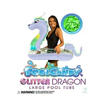 PoolCandy Glitter Dragon Unisex Pool Ring Float  Pvc  Purple  40