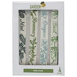 Garden Party 4 Piece Herb Stakes Set - Mint  Rosemary  Oregano  Basil