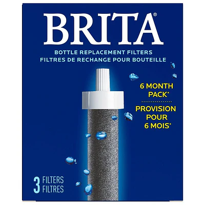Brita Water Bottle Replacement Filters  2 Month Filter Life  Compatible with All Brita Filtered Water Bottles  3 Pack