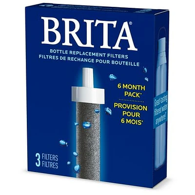 Brita Water Bottle Replacement Filters  2 Month Filter Life  Compatible with All Brita Filtered Water Bottles  3 Pack