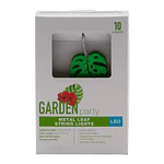 Garden Party 10-Light Battery Operated Metal Leaf LED String Lights Warm White