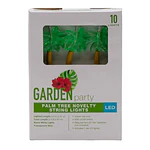 Garden Party 10-Light Battery Operated Palm Tree LED String Lights Warm White