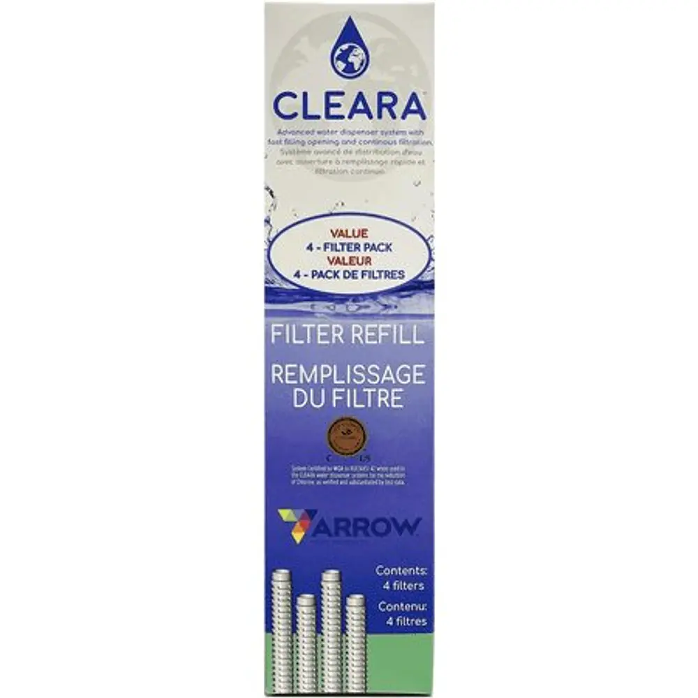 Arrow Home Products CLEARA 4 Pk Replacement Filters Fast-Fill & Convenient: Fits All CLEARA Products - #76954