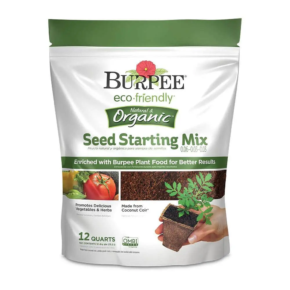 Burpee Eco-Friendly Natural & Organic Seed Starting Mix  12 Quart Soil  18.25 in H x 14.25 in L x 7 in W