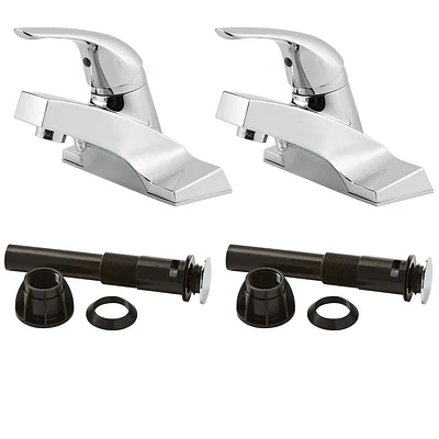 Pfister Pfirst Series 4 in. Centerset Single Handle Bathroom Faucet Combo Kit in Polished Chrome