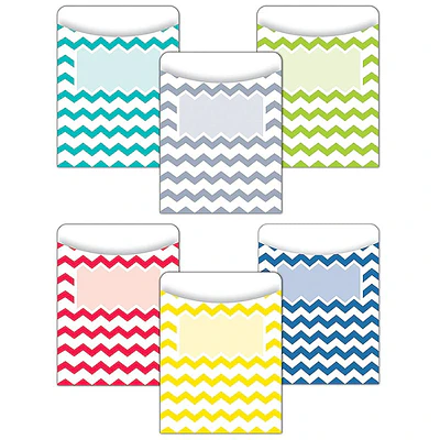 Creative Teaching Press Chevron Solids Library Pockets (6923)