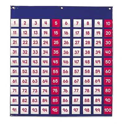 Learning Resources Hundred Pocket Chart - Math Manipulatives  Numbers  Ages 5+