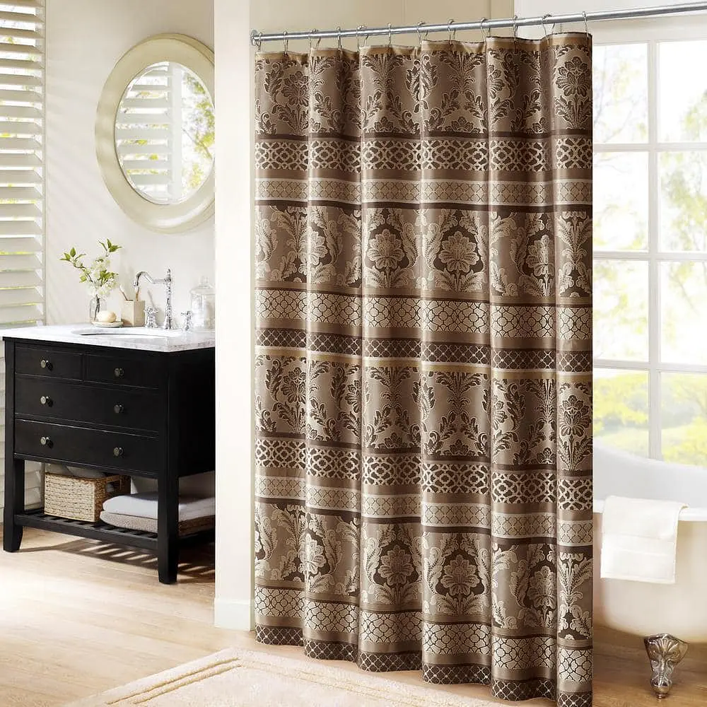 Madison Park Bellagio Jacquard Shower Curtain, 72" x 72" Bedding