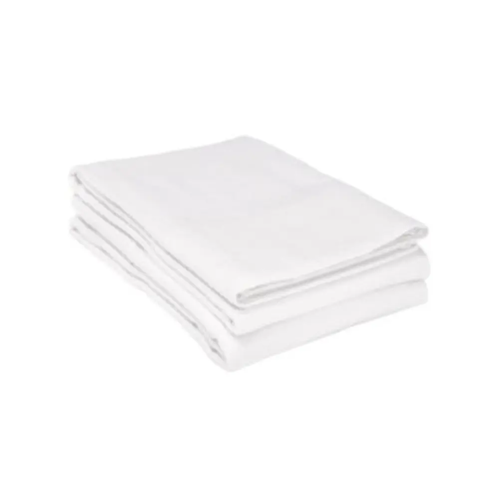 Superior Cotton Flannel Trellis Pillowcase Set  Standard  White