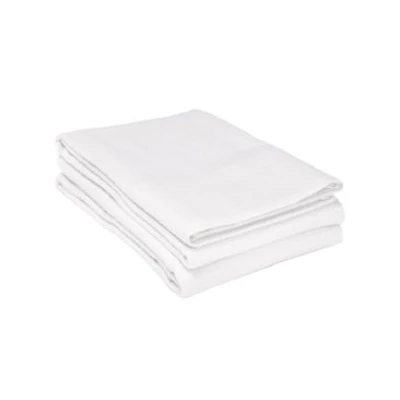 Superior Cotton Flannel Trellis Pillowcase Set  Standard  White