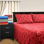 Superior Cotton Flannel Trellis Pillowcase Set  Standard  White
