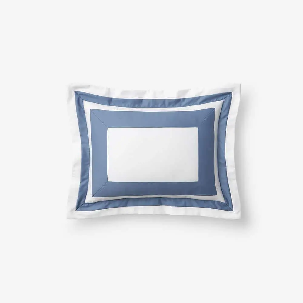 Legends Hotel Double Border Infinity Blue Wrinkle-Free Sateen Boudoir