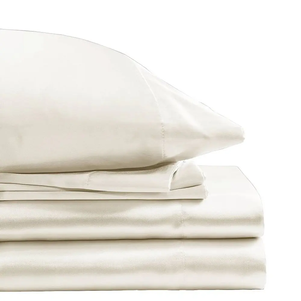 Standard Satin Luxury 2pc Pillowcase Set Ivory