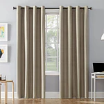 Sun Zero Duran Thermal Insulated 100% Blackout Grommet Curtain Panel  50 X95   Linen (Single Panel)