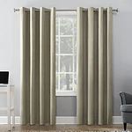 Sun Zero Duran Thermal Insulated 100% Blackout Grommet Curtain Panel  50 X95   Linen (Single Panel)