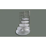 Winco APZT-1015 15-Slot Aluminum Pizza Pan Rack