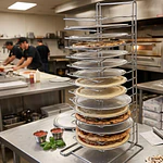 Winco APZT-1015 15-Slot Aluminum Pizza Pan Rack