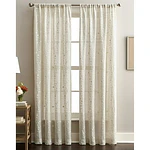 CHF Lynette Indoor  Polyester/Linen/Other Fiber  Light Filtering Single Panel Rod Pocket  50 x95   Adult