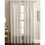 CHF Lynette Indoor  Polyester/Linen/Other Fiber  Light Filtering Single Panel Rod Pocket  50 x95   Adult