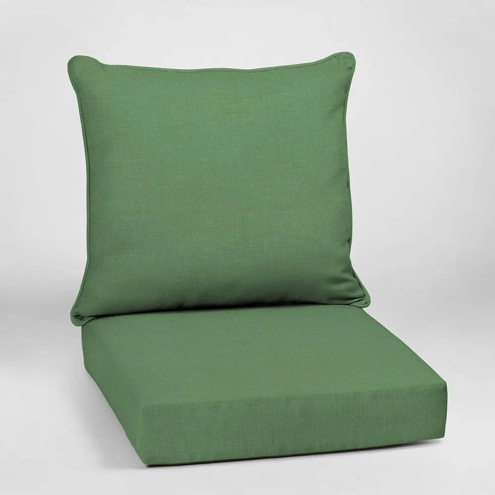 ARDEN Outdoor Deep Seat Cushion Set  24 x 24  Water Repellant  Fade Resistant  Deep Seat Bottom and Back Cushion for Chair  Sofa  and Couch  Moss Green Leala