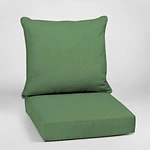 ARDEN Outdoor Deep Seat Cushion Set  24 x 24  Water Repellant  Fade Resistant  Deep Seat Bottom and Back Cushion for Chair  Sofa  and Couch  Moss Green Leala
