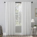 50"x84" Sun Zero 100% Blackout Amherst Velvet Noise Reducing Thermal Curtain Panel Off-White: Modern Curtain Panels