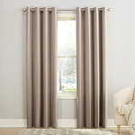 Sun Zero Madison 1-Piece Room Darkening Grommet Curtain Panel  54 X84   Stone