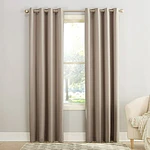 Sun Zero Madison 1-Piece Room Darkening Grommet Curtain Panel  54 X84   Stone