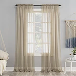 No. 918 Juliette Voile Sheer Rod Pocket Curtain Panel (Single Curtain Panel Only)