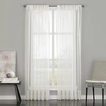 Curtainworks Soho Voile Indoor Curtain  Polyester Sheer Pinch Pleat Single Panel  White  29  x 84