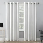 Sun Zero Duran Thermal Insulated 100% Blackout Grommet Curtain Panel  50 X84   White (Single Panel)