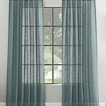 Archaeo Tansy Burlap Weave Tab Top Curtain Panel, 50"x 84"