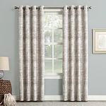 Sun Zero Darren Distressed Global Blackout Lined Grommet Curtain Panel  50 X84   Camel