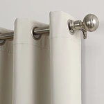 40"x84" Sun Zero Blackout Kenneth Energy Saving Grommet Curtain Panel Cream: Modern Noise Reducing Curtain Panel