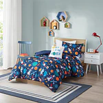 Twin Ultra Soft Bryson Galaxy Outer Space Kids' Comforter Set: Mi Zone Space Bedding, Hypoallergenic, 3-Piece, Twin