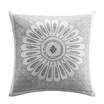 INKIVY Sofia Embroidered Decorative Pillow Grey 20x20
