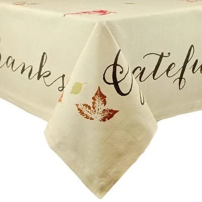 Rustic Leaves Print Tablecloth 60x104