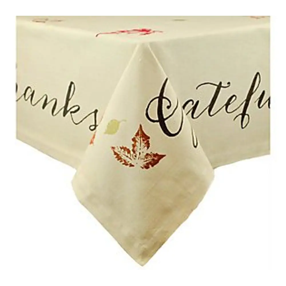 Rustic Leaves Print Tablecloth 60x104