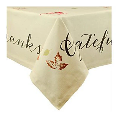 Rustic Leaves Print Tablecloth 60x104