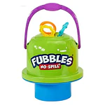 Fubbles No Spill Blue and Green Big Bubble Bucket with Bubble Solution