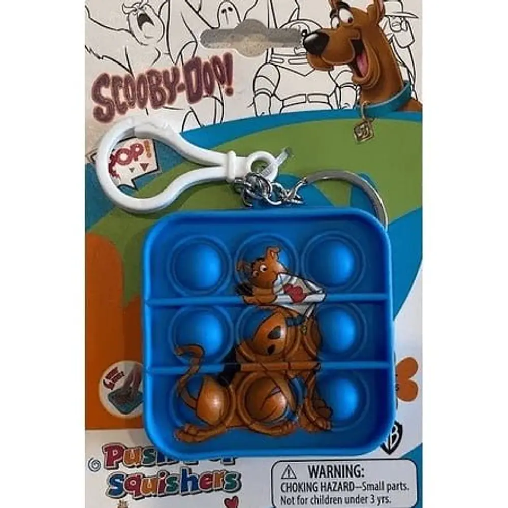 Scooby-Doo! Push Pop Squisher Backpack Clip  Blue  1 Count
